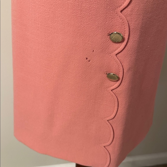 Escada Dascalopa Pink Virgin Wool Scalloped Sleeveless Dress Size 40 US 8 Flaws - Picture 7 of 15